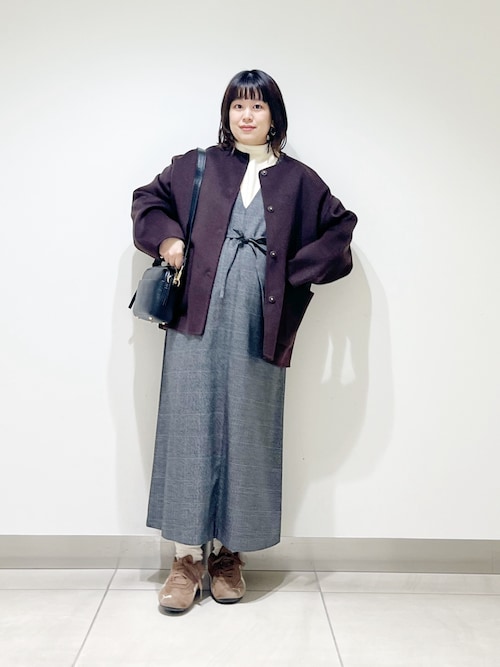 美品✨️慈雨 2023年 マルチカラー ボトルネック ニット アシンメトリー L 美品✨️慈雨 2023年 マルチカラー ボトルネック ニット