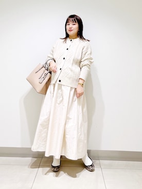 「マイベストコーデ2023」｜「アイテム（バレエシューズ）」を使った、サトみ。さん（レディース・151cm）の冬コーディネート