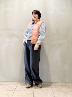 「完声ボトムス」｜サトみ。さん（レディース・151cm）の秋コーディネート