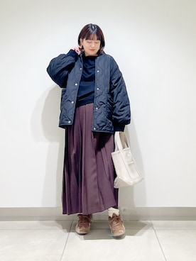 「ORCIVAL（オーシバル）のORCIVAL　TOTE BAG SMALL（トートバッグ）」を使った、サトみ。さん（レディース・151cm）の秋コーディネート