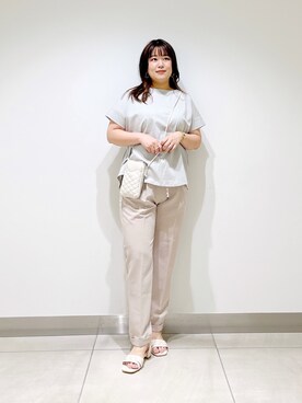 「オンオフ兼用」｜サトみ。さん（レディース・151cm・20代）の春コーディネート