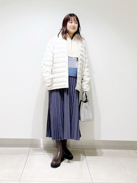 「PENNEYS（ぺニーズ）のアイテム（ダウンジャケット/コート）」を使った、サトみ。さん（レディース・151cm）の秋コーディネート