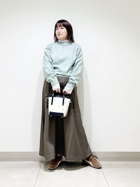 「アイテム（スカート）」を使った、サトみ。さん（レディース・151cm）の秋コーディネート