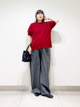 「アイテム（ニットキャップ/ビーニー）」を使った、サトみ。さん（レディース・151cm）の秋コーディネート