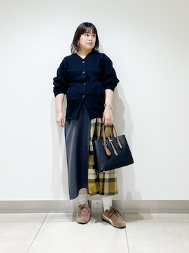 「アイテム（スカート）」を使った、サトみ。さん（レディース・151cm）の秋コーディネート