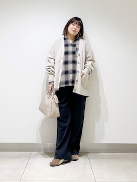 「完声ボトムス」｜サトみ。さん（レディース・151cm）の秋コーディネート