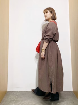 「スリット」｜「アイテム（その他シューズ）」を使った、サトみ。さん（レディース・151cm）の夏コーディネート