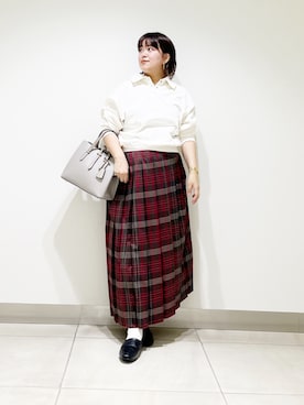 「チェック」｜サトみ。さん（レディース・151cm・30代）の秋コーディネート