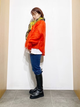 「WHEIR Bobson（ウェアボブソン）のアイテム」を使った、サトみ。さん（レディース・151cm）の秋コーディネート