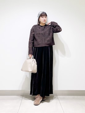 「アイテム（バンダナ/スカーフ）」を使った、サトみ。さん（レディース・151cm）の秋コーディネート