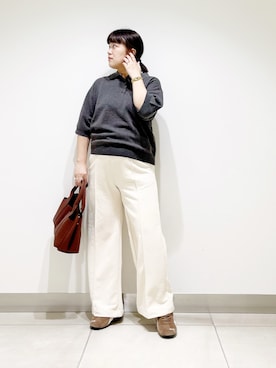 「アイテム（トートバッグ）」を使った、サトみ。さん（レディース・151cm）の夏コーディネート