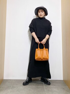 「KIJIMA TAKAYUKI」｜「アイテム（ワンピース/ドレス）」を使った、サトみ。さん（レディース・151cm）の秋コーディネート