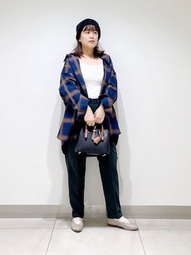 「アイテム（ネックレス）」を使った、サトみ。さん（レディース・151cm）の秋コーディネート