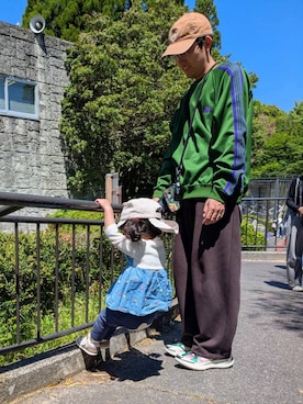 「Needles（ニードルス）のアイテム」を使った、九浮さん（メンズ・172cm）の春コーディネート