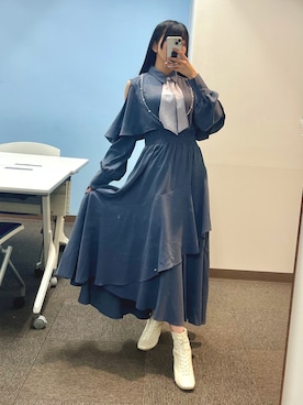 「SPINNS（スピンズ）のアイテム」を使った、相沢梨紗さん（レディース・159cm）の冬コーディネート