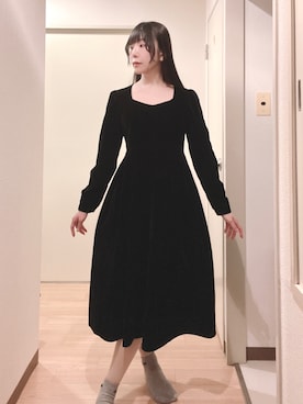 「Leja（レジャ）のアイテム（ワンピース/ドレス）」を使った、相沢梨紗さん（レディース・159cm）の冬コーディネート