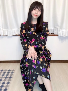 「Grimoire（グリモワール）のアイテム（ワンピース/ドレス）」を使った、相沢梨紗さん（レディース・159cm）の秋コーディネート