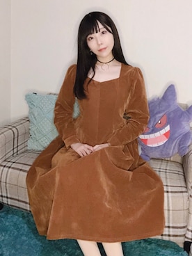 「Leja（レジャ）のアイテム（ワンピース/ドレス）」を使った、相沢梨紗さん（レディース・159cm）の冬コーディネート