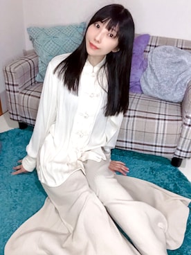 「sakishimatokyo（サキシマトーキョー）のアイテム（トップス）」を使った、相沢梨紗さん（レディース・159cm）の冬コーディネート