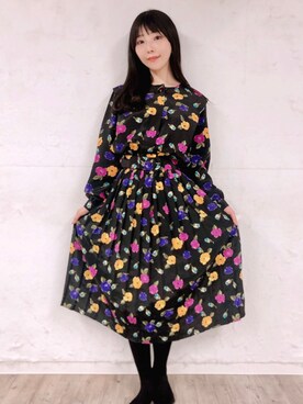 「Grimoire（グリモワール）のアイテム（ワンピース/ドレス）」を使った、相沢梨紗さん（レディース・159cm）の冬コーディネート