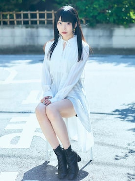 「爽やかコーデ」｜「アイテム（セットアップ）」を使った、相沢梨紗さん（レディース・159cm）の夏コーディネート