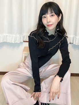 「スカンツ」｜相沢梨紗さん（レディース・159cm）の秋コーディネート