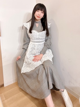 「ANDGEEBEE（アンジービー）のアイテム」を使った、相沢梨紗さん（骨格ウェーブ・レディース・159cm）の春コーディネート