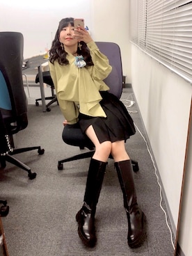 相沢梨紗さん（レディース・159cm）の冬コーディネート