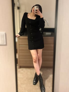 「andemiu」｜相沢梨紗さん（レディース・159cm）の冬コーディネート
