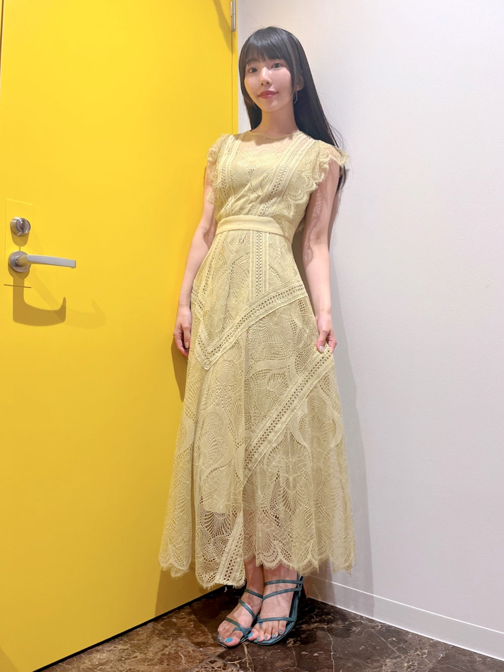 SNIDEL（スナイデル）の「レースディテールドレス（ワンピース