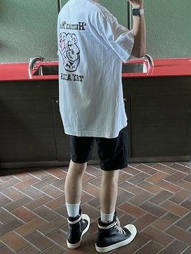「RICK OWENS」｜「アイテム（レッグウェア）」を使った、なつさん（メンズ・163cm）の夏コーディネート