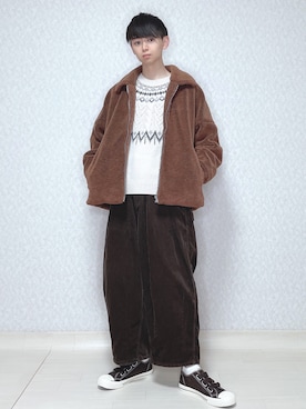 「INHERIT（インヘリット）のアイテム（パンツ）」を使った、KEITAさん（メンズ・170cm）の冬コーディネート