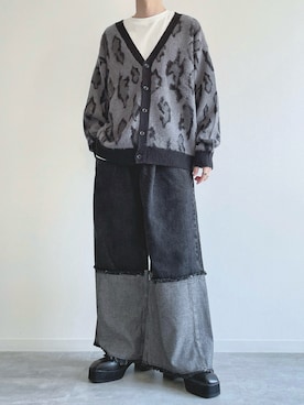 「RAGEBLUE（レイジブルー）のアイテム（カーディガン/ボレロ）」を使った、KEITAさん（メンズ・170cm）の冬コーディネート