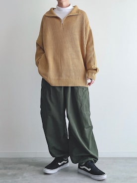 「tk.TAKEO KIKUCHI（ティーケータケオキクチ）の◆アンカーチェーンブレスレット（ブレスレット）」を使った、KEITAさん（メンズ・170cm）の冬コーディネート