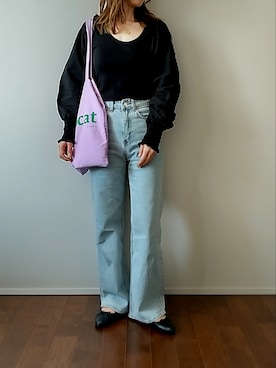 「シンフルコーデ」｜「アイテム（バレエシューズ）」を使った、Y☆さん（レディース・163cm）の春コーディネート