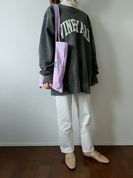 「GUコーデ」｜「アイテム（スリッポン）」を使った、Y☆さん（レディース・163cm）の春コーディネート