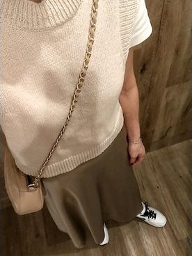 「H&M（エイチ・アンド・エム）のアイテム（ベスト）」を使った、Y☆さん（レディース・163cm）の秋コーディネート