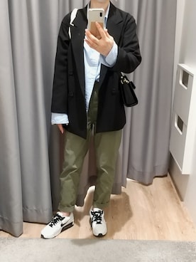 「Moname（モナーム）のアイテム（パンツ）」を使った、Y☆さん（レディース・163cm）の春コーディネート
