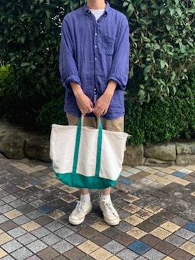「USA」｜ふじさん（メンズ・180cm）の秋コーディネート