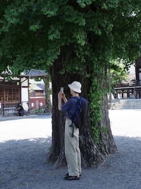 「KEEN（キーン）のアイテム（サンダル、ブラック系）」を使った、ふじさん（メンズ・180cm）の夏コーディネート