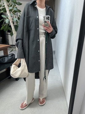「シンフルコーデ」｜「アイテム（スラックス）」を使った、Uさん（レディース・165cm）の夏コーディネート