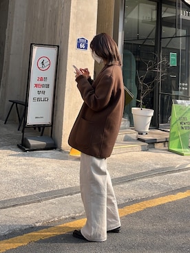 「アイテム（ジャケット/アウター）」を使った、혜빈（ヘビン）さん（レディース・165cm）の春コーディネート