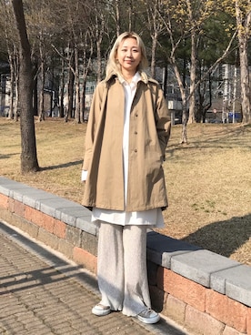 「アイテム（トレンチコート）」を使った、혜빈（ヘビン）さん（レディース・165cm・20代）の春コーディネート