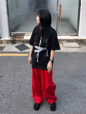 「LAD MUSICIAN（ラッドミュージシャン）のアイテム」を使った、혜빈（ヘビン）さん（レディース・165cm）の春コーディネート