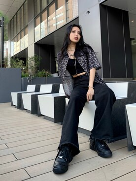 「schott(ショット)のアイテム(ブレスレット)」を使った、𝐍𝐚𝐨さん(レディース・164cm)の夏コーディネート