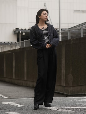 「schott（ショット）のアイテム（ジャケット/アウター、ブルー系）」を使った、𝐍𝐚𝐨さん（レディース・164cm）の春コーディネート