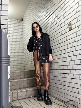 「schott(ショット)のアイテム(ブレスレット)」を使った、𝐍𝐚𝐨さん(レディース・164cm)の春コーディネート