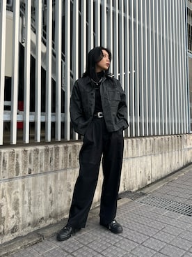 「AIR FORCE 1」｜「アイテム（ブルゾン）」を使った、𝐍𝐚𝐨さん（レディース・164cm）の冬コーディネート