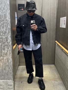 「URBAN RESEARCH（アーバンリサーチ）のアイテム（デニムジャケット）」を使った、takahiroさん（メンズ・170cm）の冬コーディネート