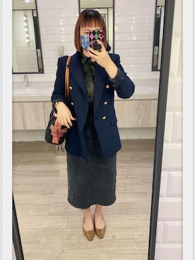 「AS（アス）のアイテム」を使った、Abby Linさん（レディース・162cm）の冬コーディネート